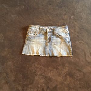 jean mini skirt